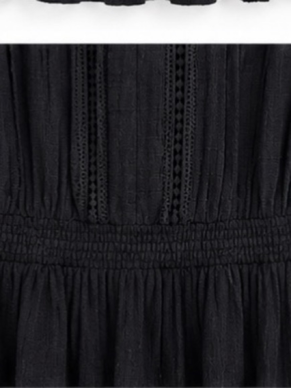 Free People Black Mini Dress with Crochet Trim - Picture 6 of 6